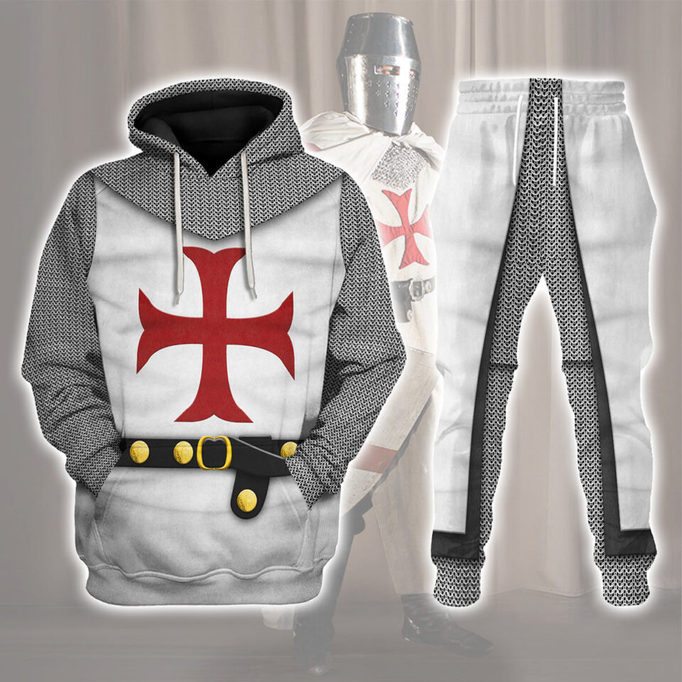 1189-1192 English Templar Knights Costume Hoodie Sweatshirt T-Shirt Sweatpants Tracksuit - HypemerchX