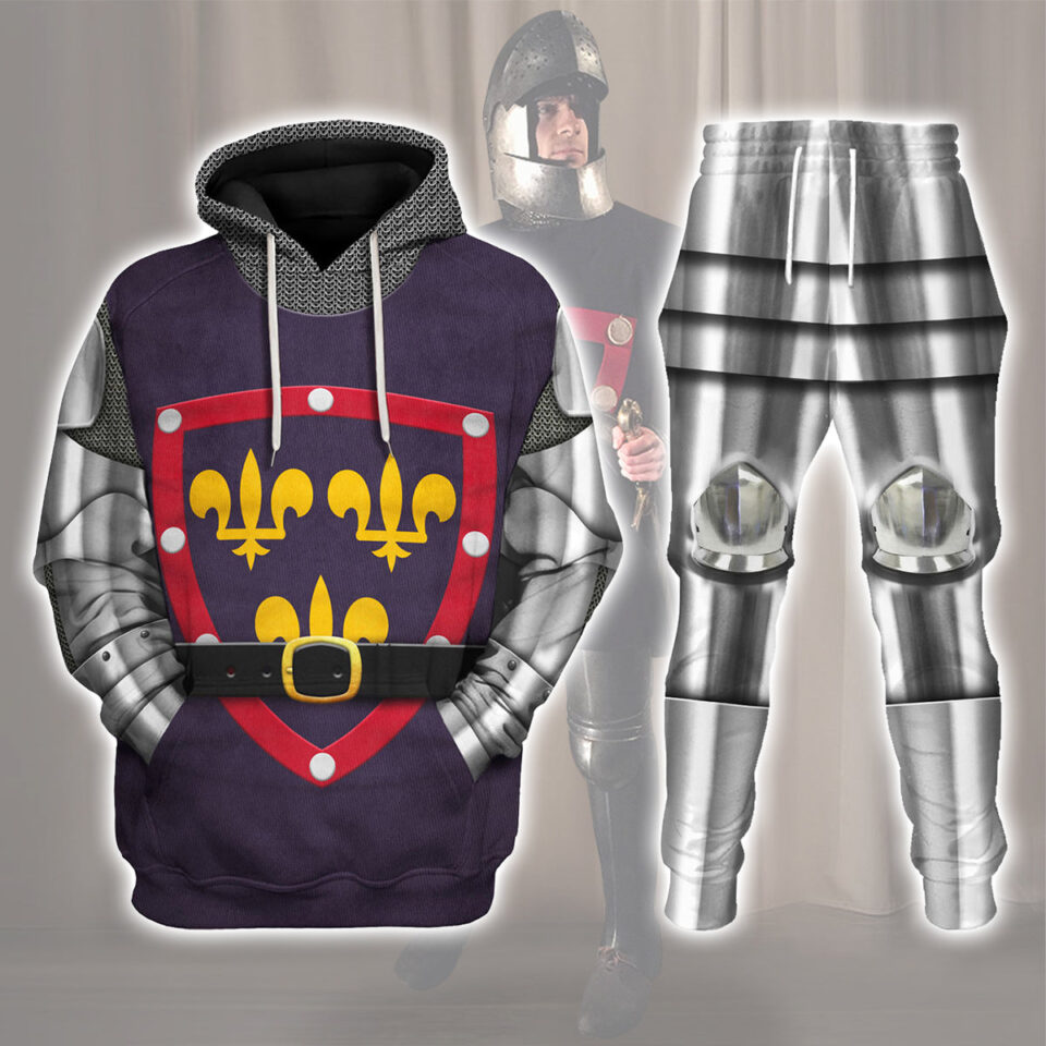 1415 Agincourt Knight Duke of Alencon Knight Costume Hoodie Sweatshirt T-Shirt Sweatpants Tracksuit - HypemerchX