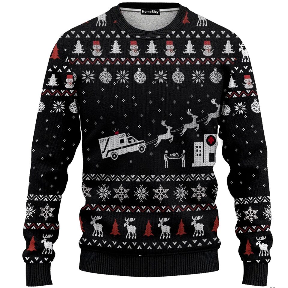 Paramedic Hospital Ambulance Ugly Sweater - Best Gift For Christmas
