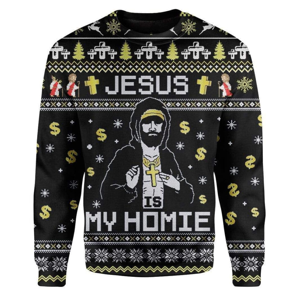 Jesus My Homie Ugly Sweater - Best Gift For Christmas