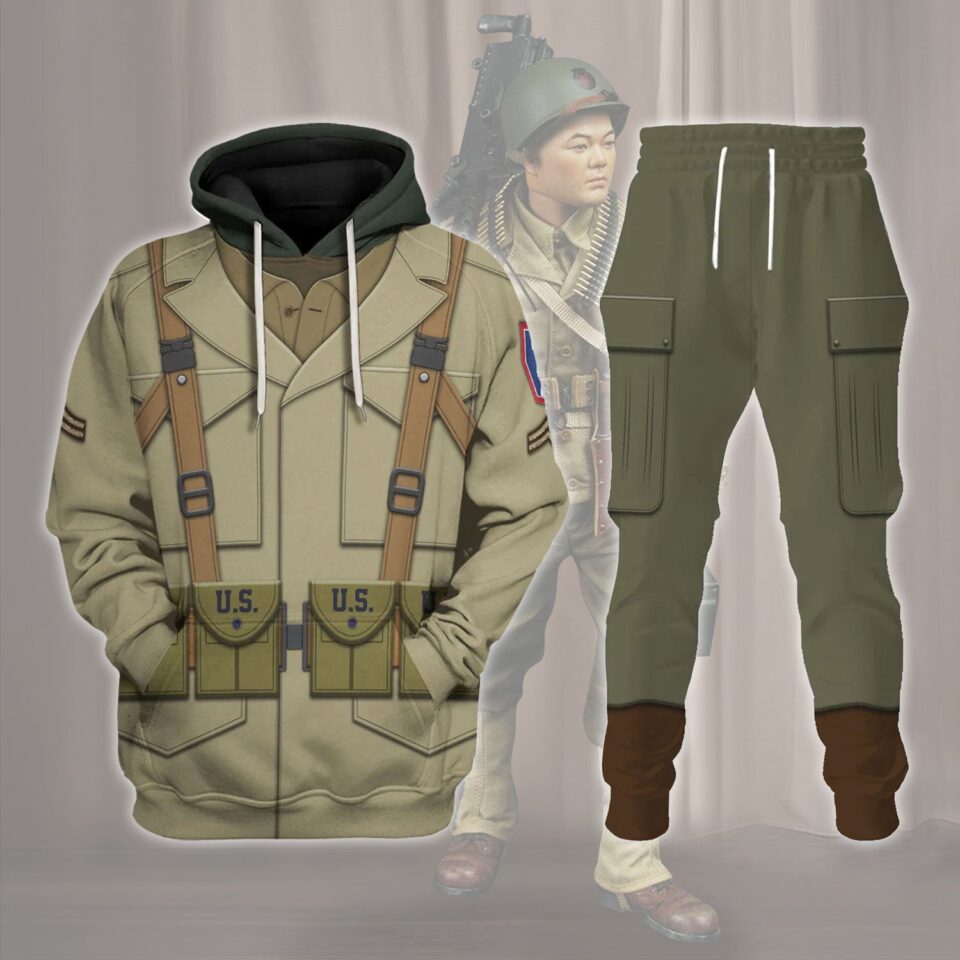 442nd Infantry Regiment Corporal Costume Hoodie Sweatshirt T-Shirt Sweatpants Tracksuit - HypemerchX