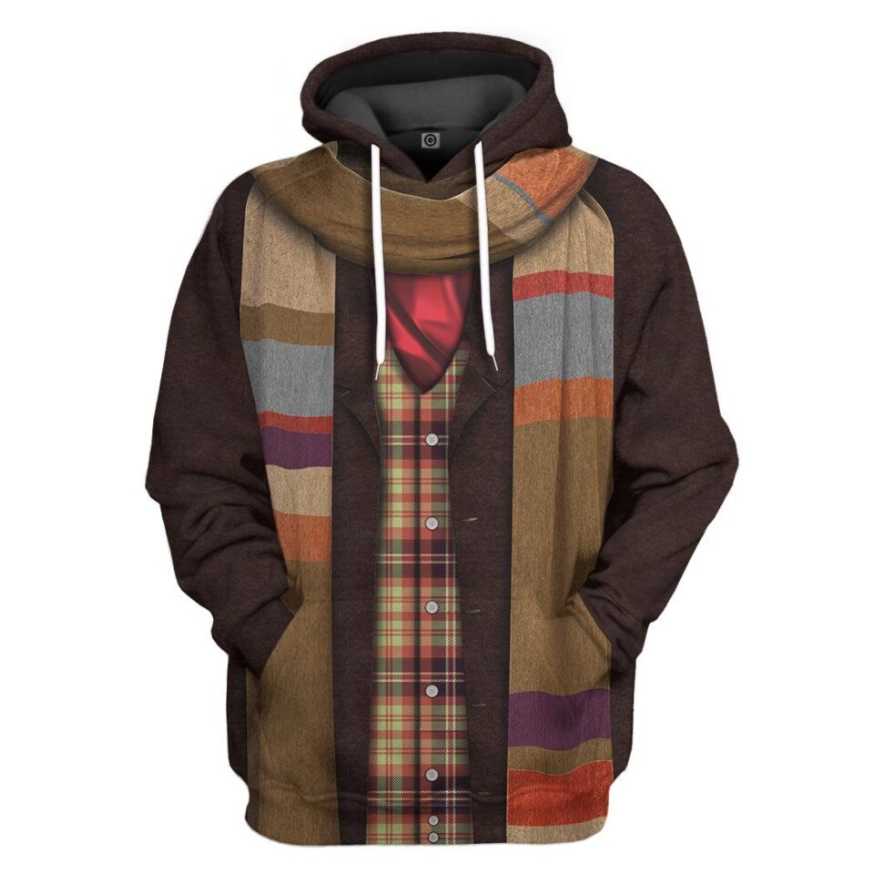 4th Doctor Who Costume Hoodie Sweatshirt T-Shirt Sweatpants Tracksuit - HypemerchX