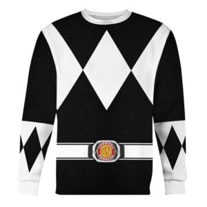 Black Ranger Mighty Morphin Hoodies Sweatshirt T-shirt Hawaiian Halloween Cosplay3