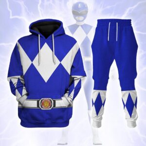 Blue Ranger Mighty Morphin Hoodies Sweatshirt T-shirt Hawaiian Halloween Cosplay1