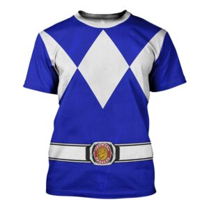 Blue Ranger Mighty Morphin Hoodies Sweatshirt T-shirt Hawaiian Halloween Cosplay5