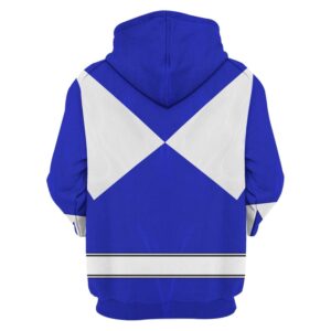 Blue Ranger Mighty Morphin Hoodies Sweatshirt T-shirt Hawaiian Halloween Cosplay7