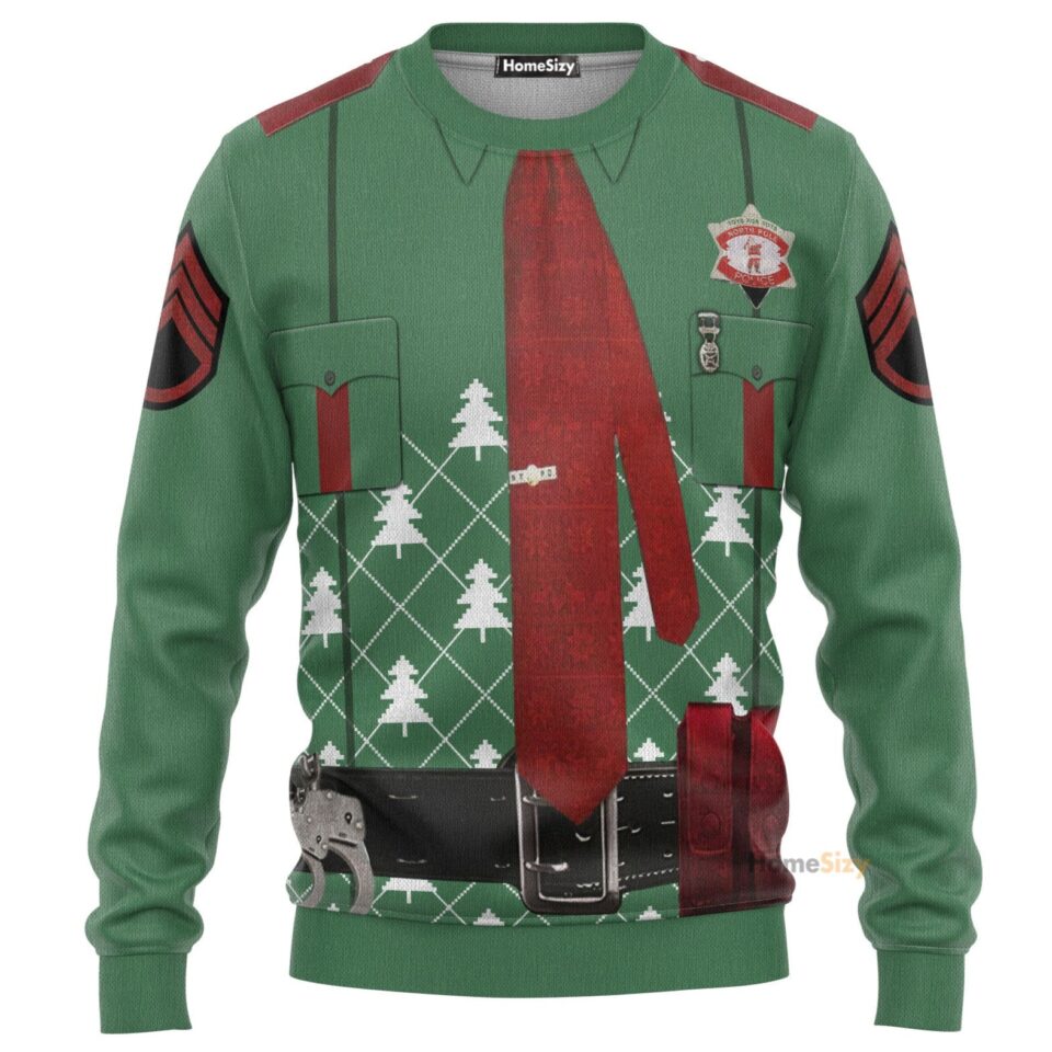 Personalized 3D Police Ugly Sweater - Best Gift For Christmas