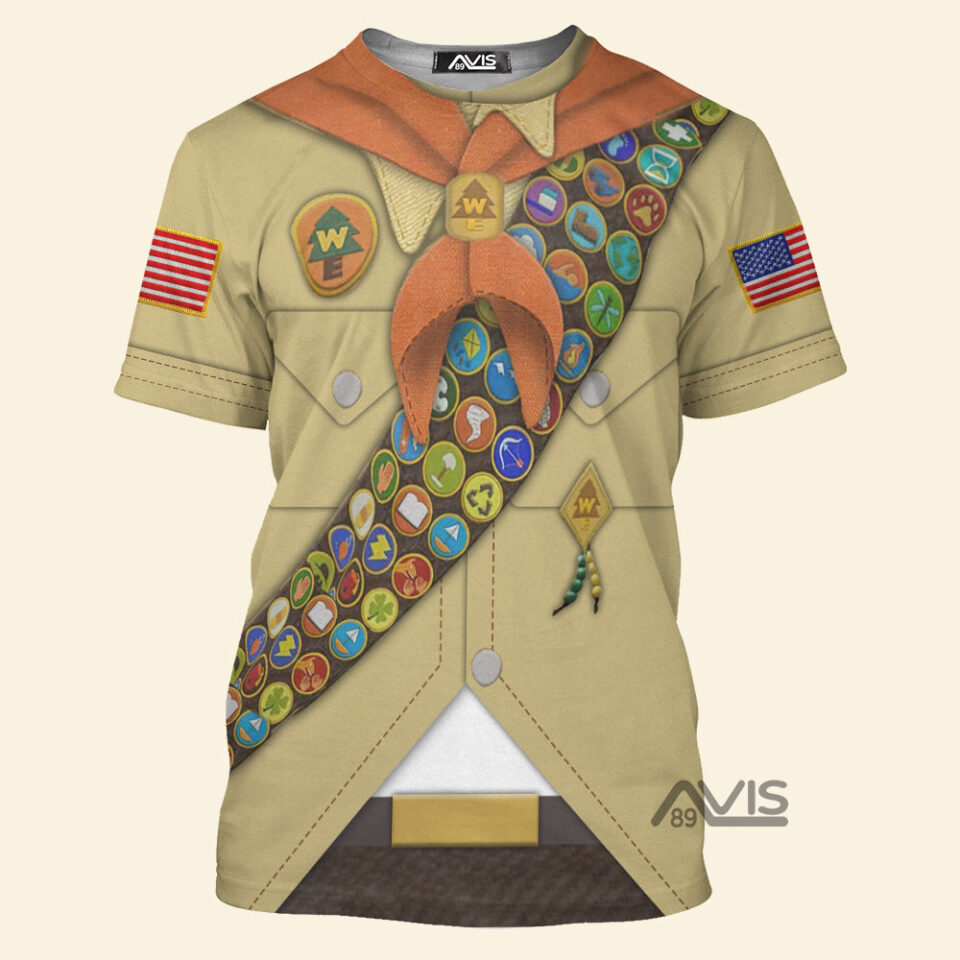 Russell DNCartoon  Up Costume Cosplay - 3D Tshirt