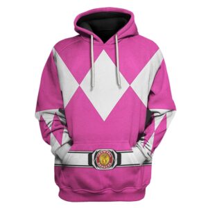 Pink Ranger Mighty Morphin Hoodies Sweatshirt T-shirt Hawaiian Tracksuit Halloween Cosplay2