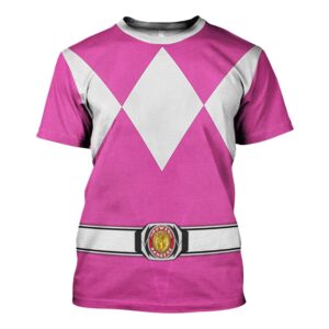 Pink Ranger Mighty Morphin Hoodies Sweatshirt T-shirt Hawaiian Tracksuit Halloween Cosplay4