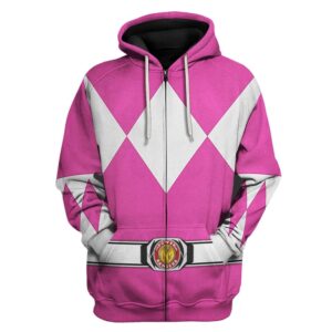 Pink Ranger Mighty Morphin Hoodies Sweatshirt T-shirt Hawaiian Tracksuit Halloween Cosplay5