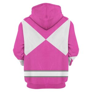 Pink Ranger Mighty Morphin Hoodies Sweatshirt T-shirt Hawaiian Tracksuit Halloween Cosplay7