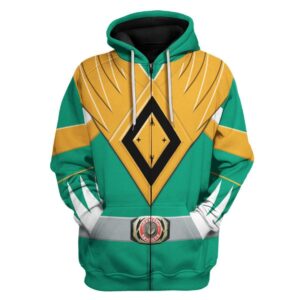 Unisex Tracksuit Hoodies Green Power Ranger 3D Costumes5