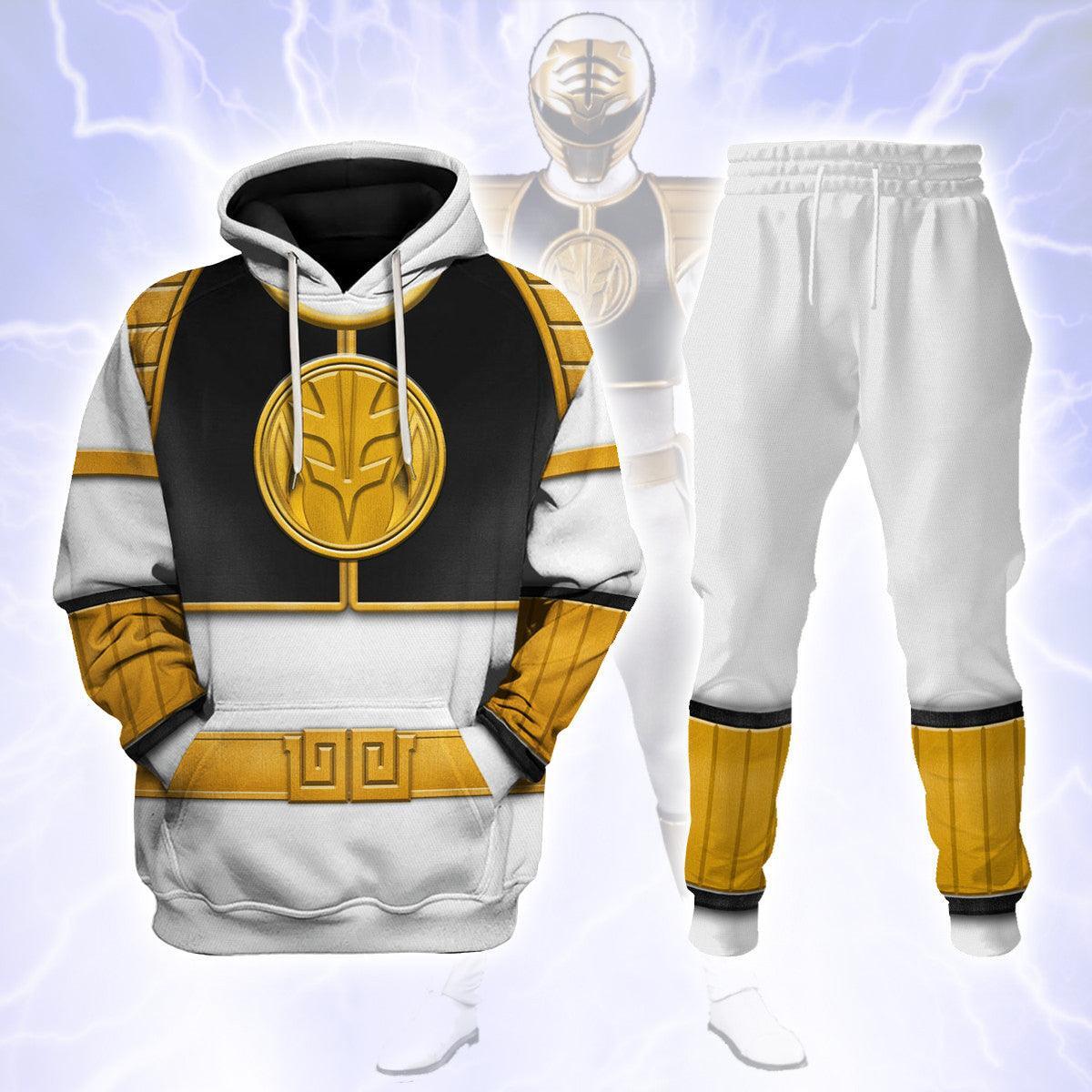 White Ranger Mighty Morphin Hoodies Sweatshirt T-shirt Hawaiian Tracksuit Halloween Cosplay1
