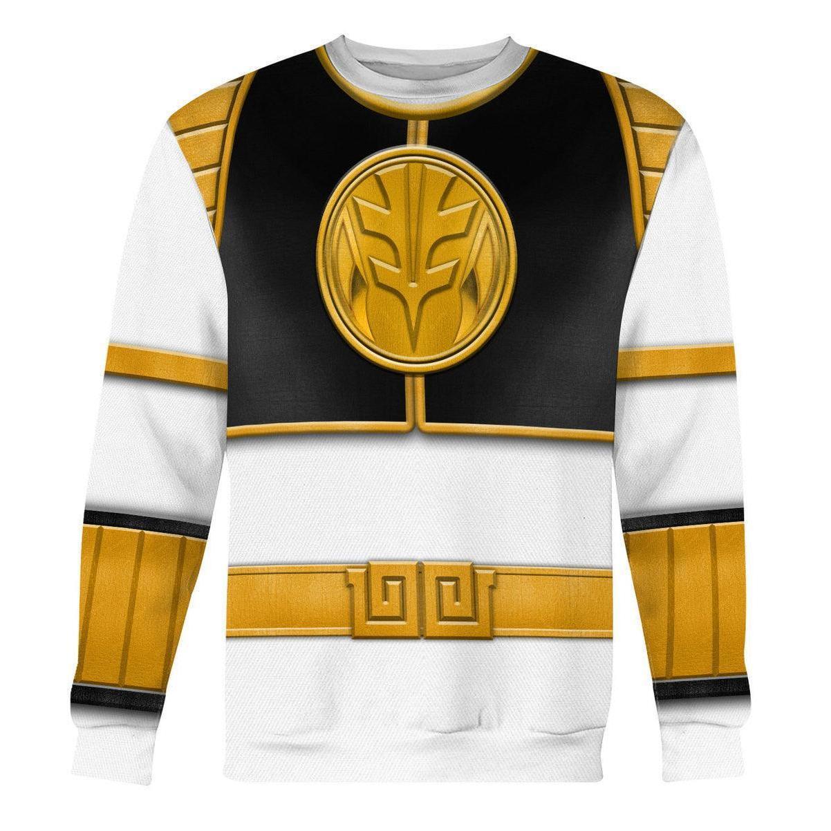 White Ranger Mighty Morphin Hoodies Sweatshirt T-shirt Hawaiian Tracksuit Halloween Cosplay3