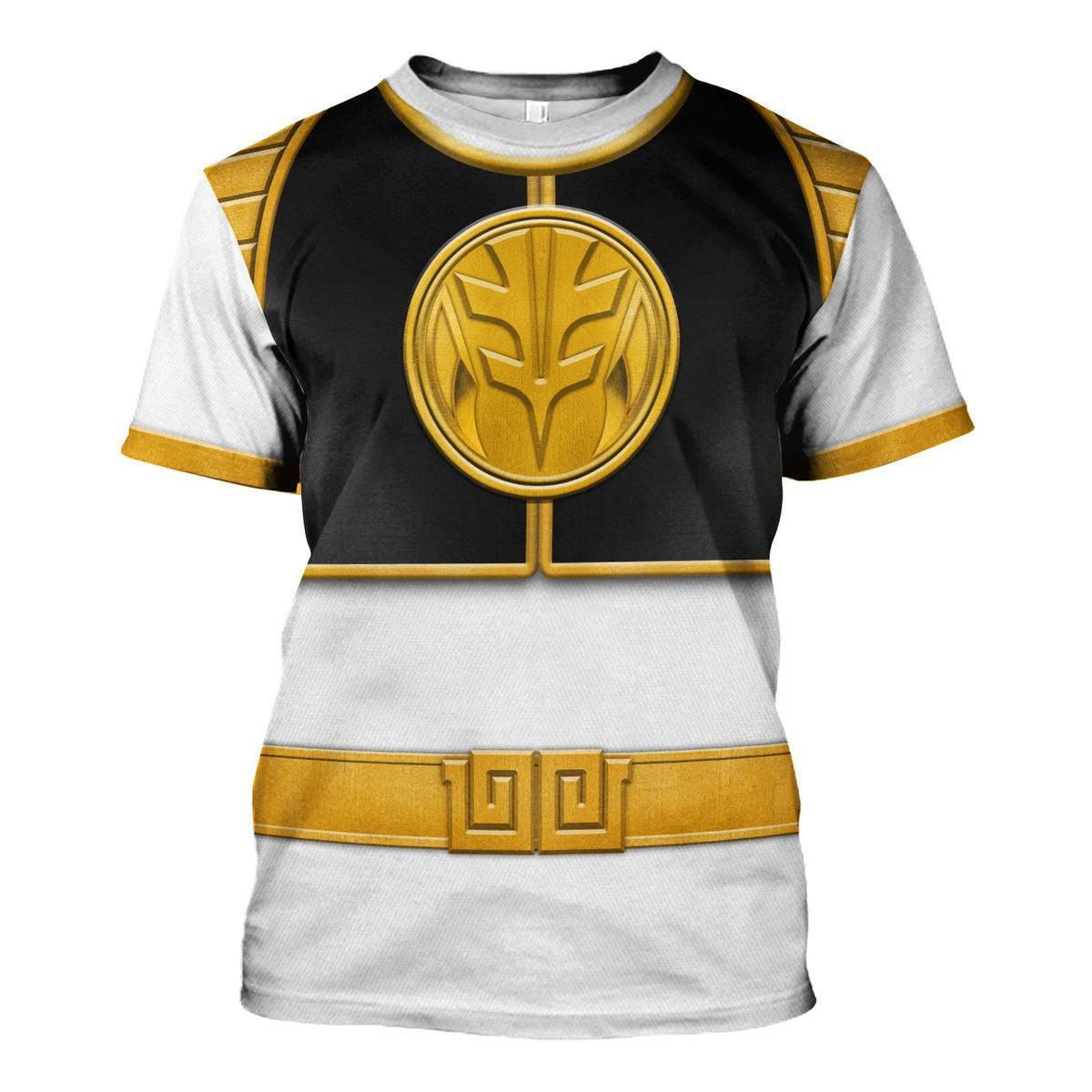 White Ranger Mighty Morphin Hoodies Sweatshirt T-shirt Hawaiian Tracksuit Halloween Cosplay4