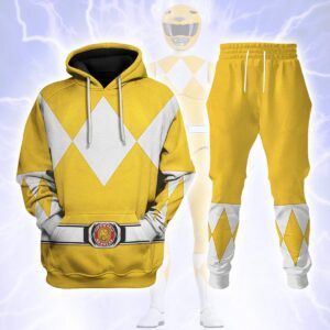 Yellow Ranger Mighty Morphin Hoodies Sweatshirt T-shirt Hawaiian Tracksuit Halloween Cosplay1