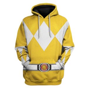 Yellow Ranger Mighty Morphin Hoodies Sweatshirt T-shirt Hawaiian Tracksuit Halloween Cosplay2
