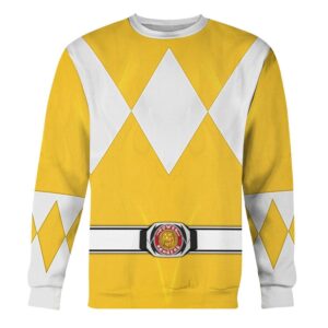Yellow Ranger Mighty Morphin Hoodies Sweatshirt T-shirt Hawaiian Tracksuit Halloween Cosplay3