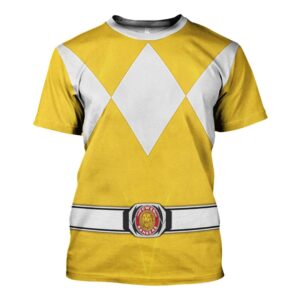 Yellow Ranger Mighty Morphin Hoodies Sweatshirt T-shirt Hawaiian Tracksuit Halloween Cosplay4