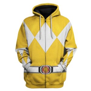 Yellow Ranger Mighty Morphin Hoodies Sweatshirt T-shirt Hawaiian Tracksuit Halloween Cosplay6