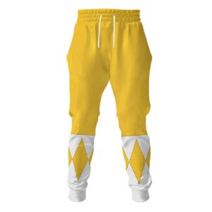 Yellow Ranger Mighty Morphin Hoodies Sweatshirt T-shirt Hawaiian Tracksuit Halloween Cosplay7