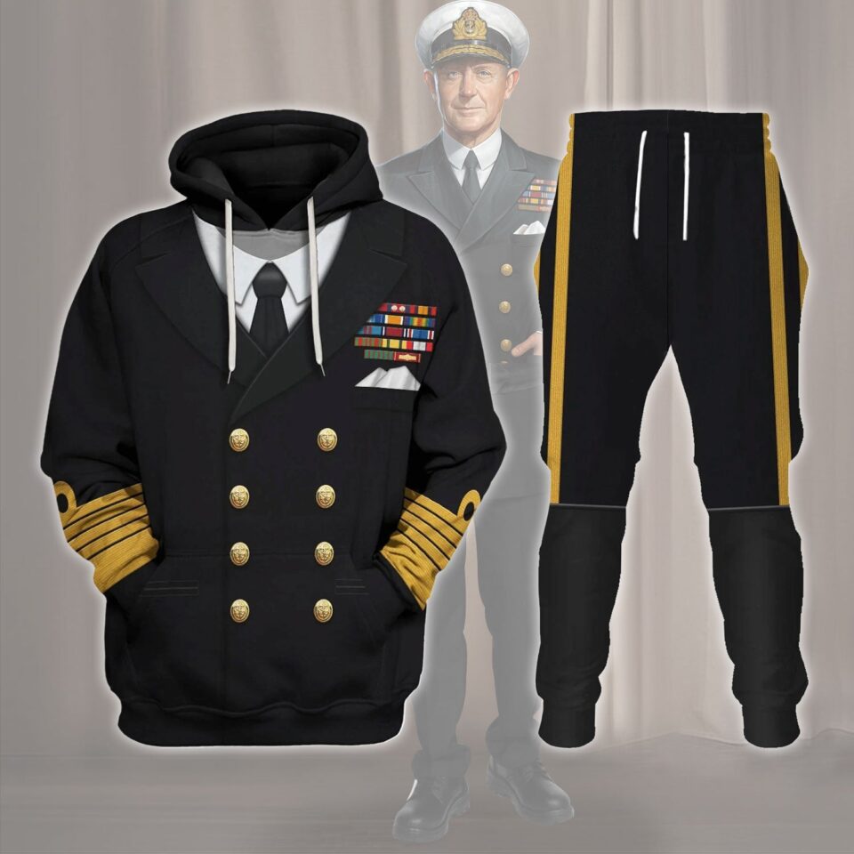 Admiral Chester W. Nimitz Uniform Hoodie Sweatshirt T-Shirt Tracksuit - HypemerchX