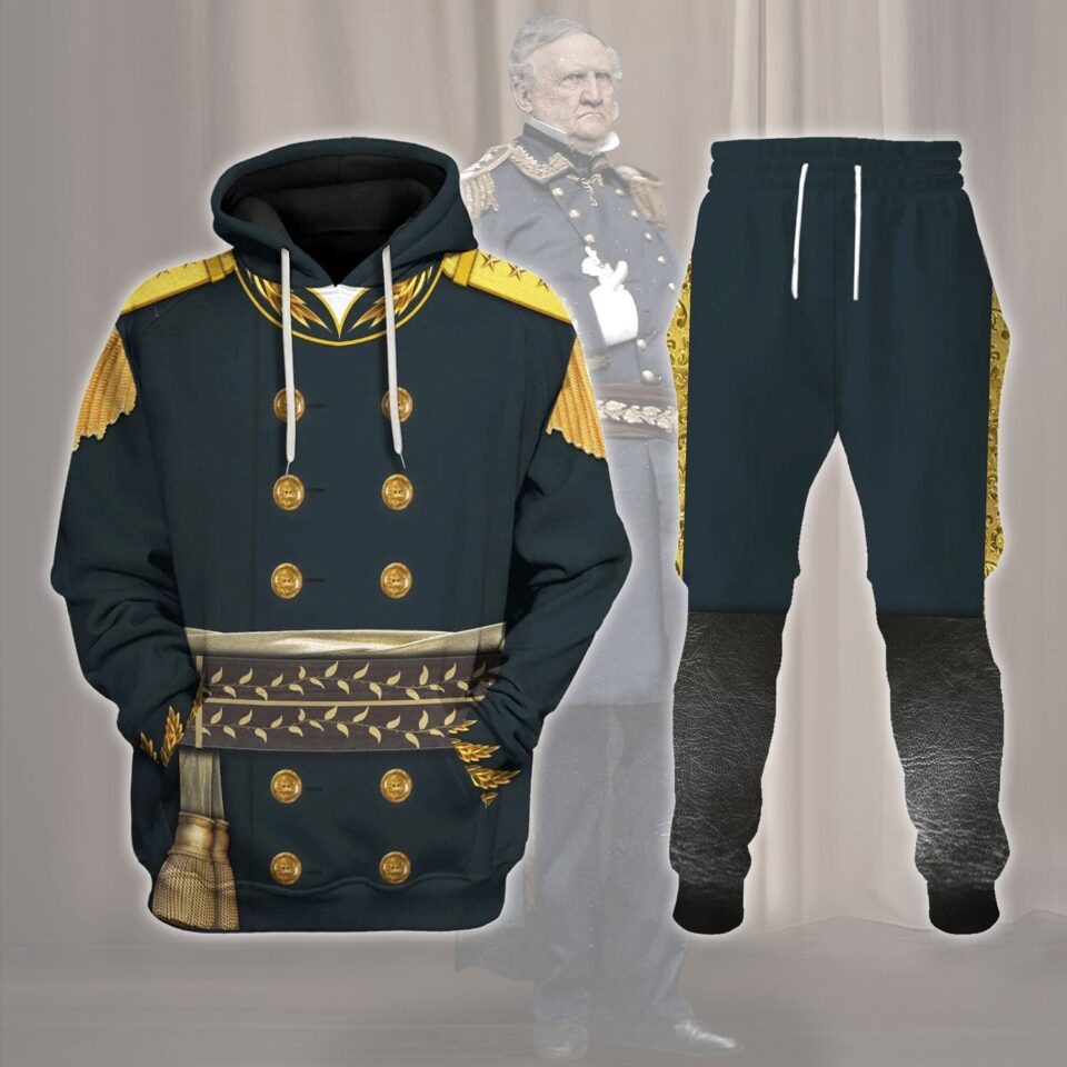 American Commander Winfield Scott Costume Hoodie Sweatshirt T-Shirt Sweatpants Tracksuit - HypemerchX