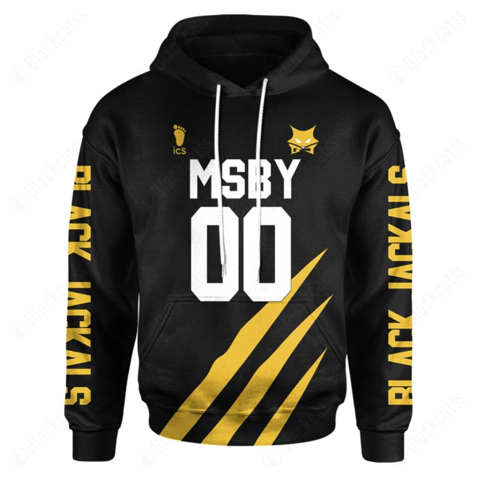 Anime Fukurodani Academy Personalized MSBY Black Jackals Costume Hoodie Sweatshirt T-Shirt Sweatpants Tracksuit - HypemerchX