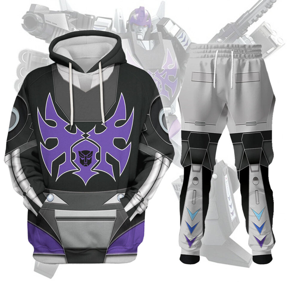 Black Hot Rodimus Costume Cosplay Hoodie Tracksuit - HypemerchX