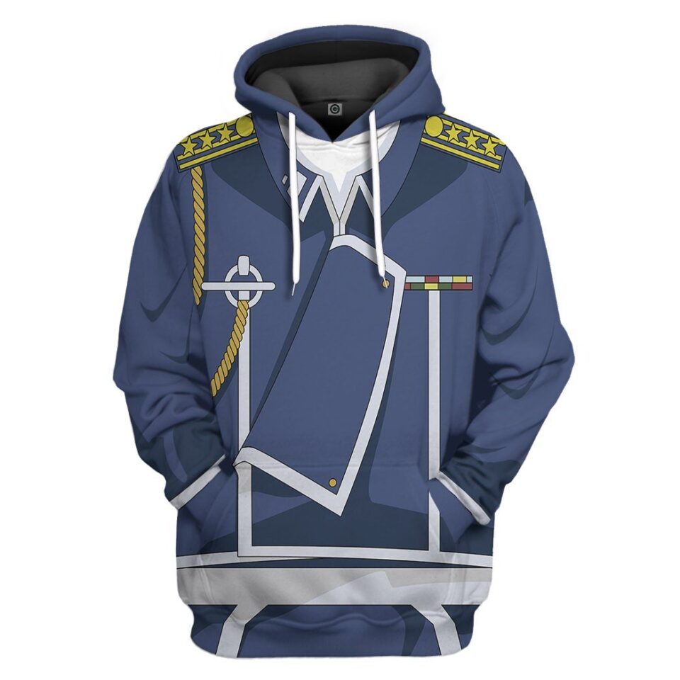 Fullmetal Alchemist Colonel Roy Mustang Costume Hoodie Sweatshirt T-Shirt Sweatpants Tracksuit - HypemerchX