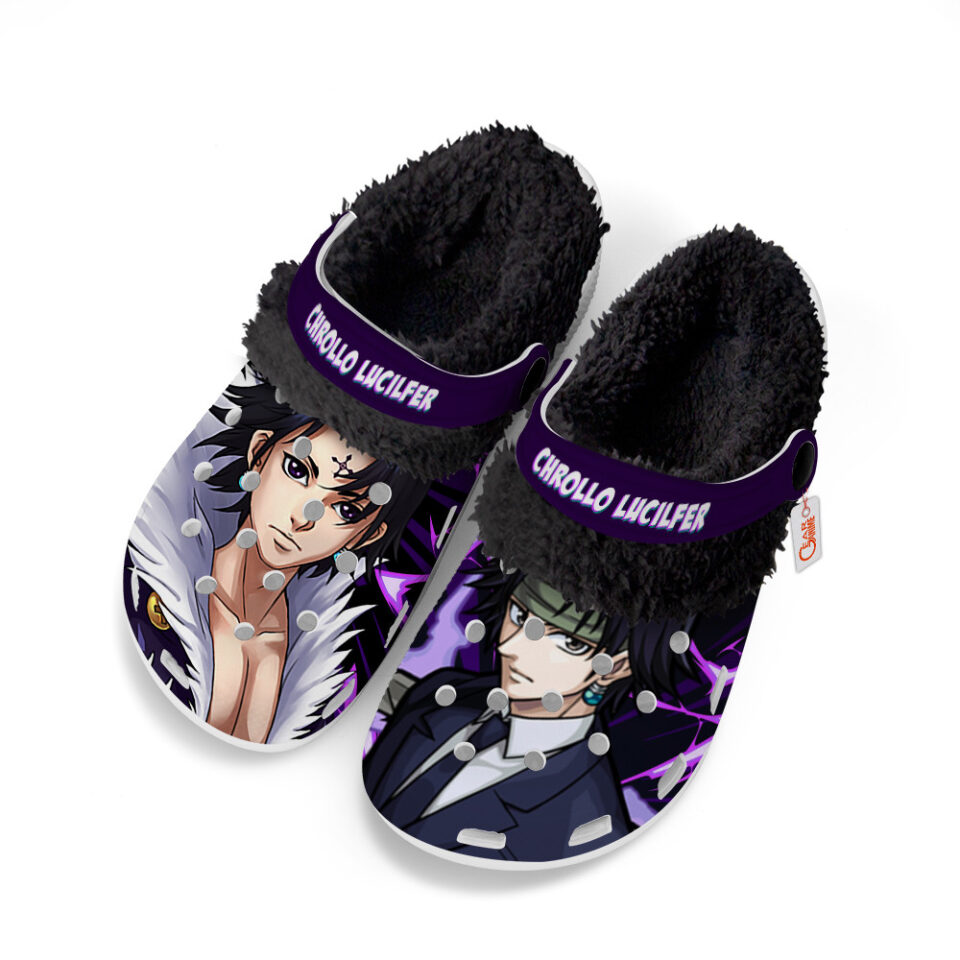 Chrollo Lucilfer Fleece-Lined Clogs Shose for Men and Women