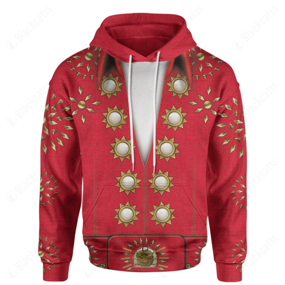 Singer Elvis Presley Burning Love Jumpsuit Costume Hoodie Sweatshirt T-Shirt Sweatpants Tracksuit - HypemerchX